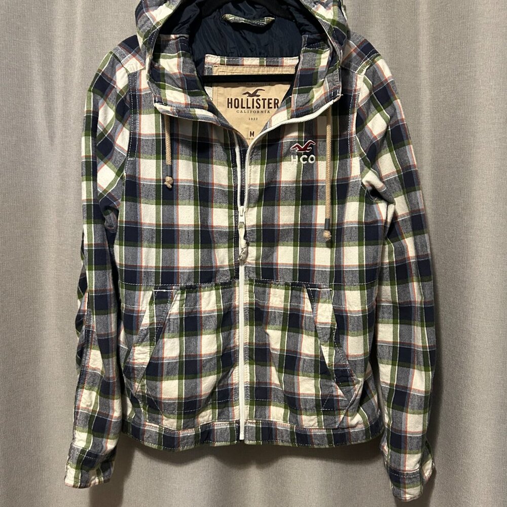 SPRING SALE - Y2K Vintage Hollister Breakwall Hooded Jacket - Size Med